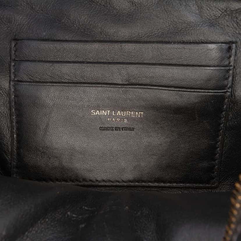 Saint Laurent Mini Grain de Poudre Monogram Monochrome Lou Camera Bag Black Leather Good condition - Box View