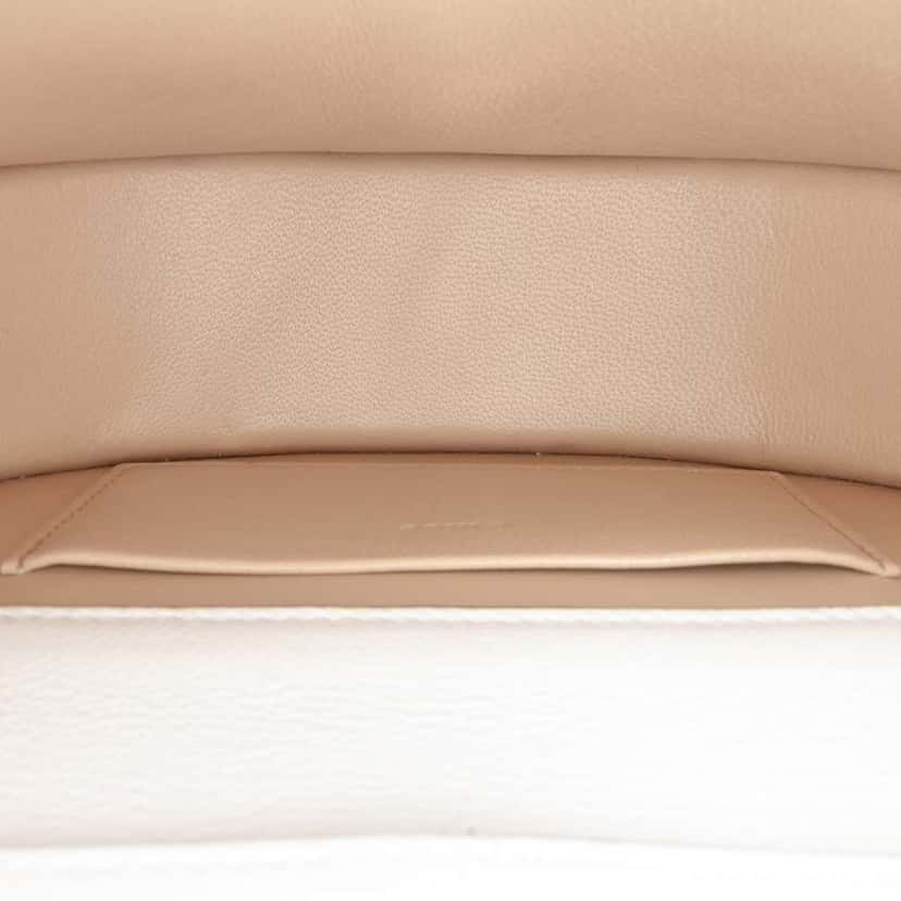 Chloé Mini Croc Embossed Calfskin Nile Bracelet Satchel White Leather Good condition - Model View