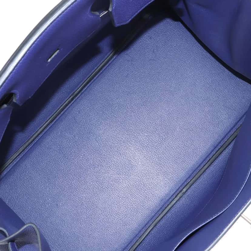 Hermès Togo Birkin Retourne 40 Blue Leather Good condition - Inside View