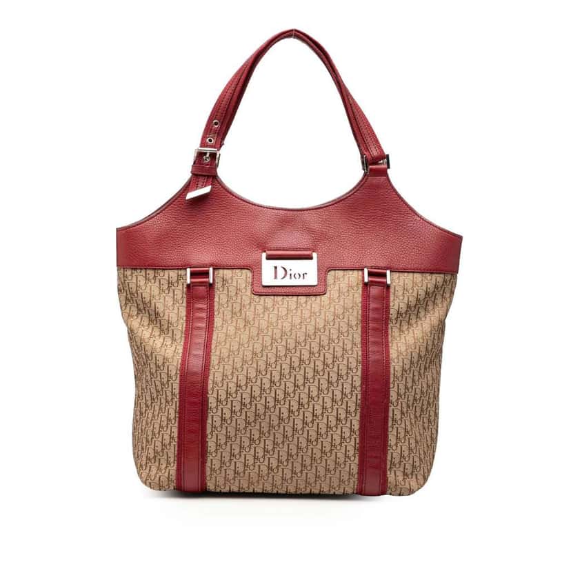 Dior Diorissimo Trotter Canvas Street Chic Tote Brown Canvas Very good condition - Front View