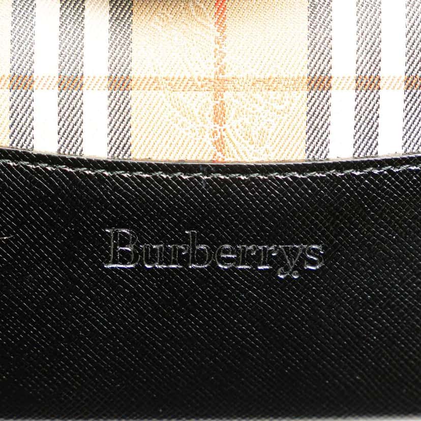 Burberry Haymarket Check Canvas Handbag Brown Canvas Good condition - Box View