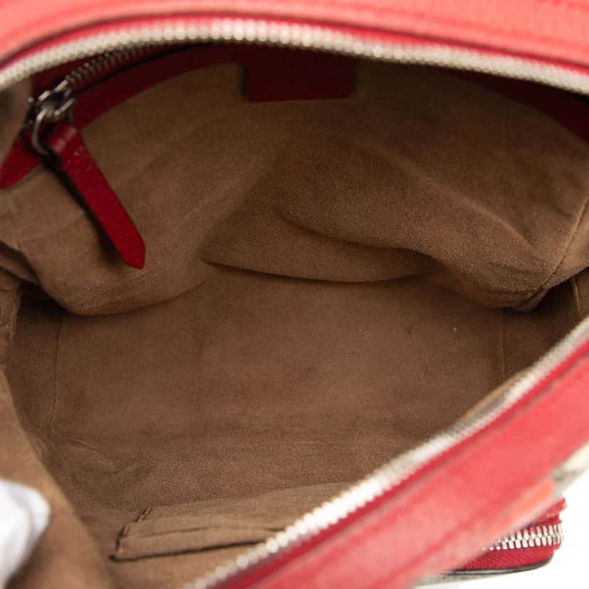 Gucci Small GG Supreme Tian Backpack Brown Canvas Good condition - Model View