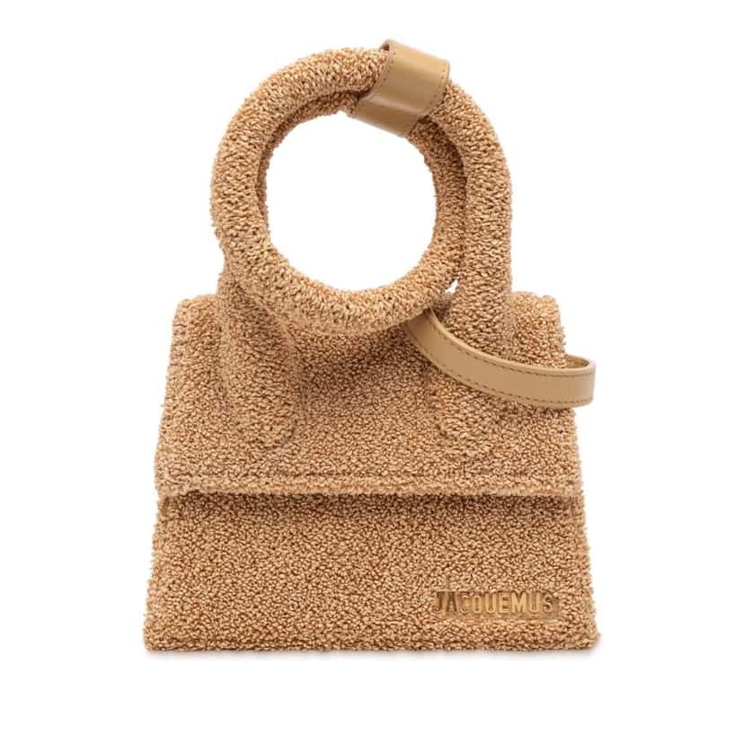 Jacquemus Boucle Raffia Le Chiquito Noeud Brown Very good condition - Front View