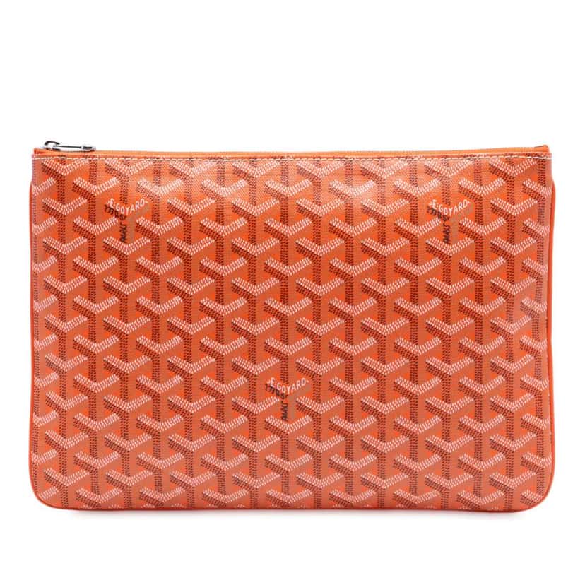 Goyard Goyardine Senat MM Orange Canvas Good condition - Front View