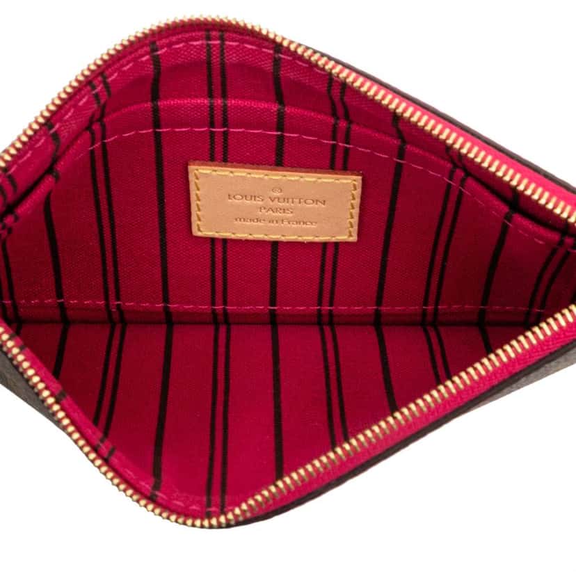 Louis Vuitton Monogram Neverfull Pouch PM Brown Very good condition - Model View