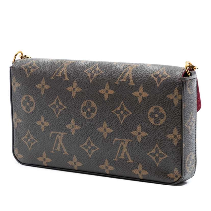 Louis Vuitton Monogram Pochette Felicie Brown Good condition - Back View