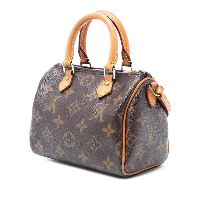 Louis Vuitton Monogram Nano Speedy Bandouliere Brown Good condition - Back View