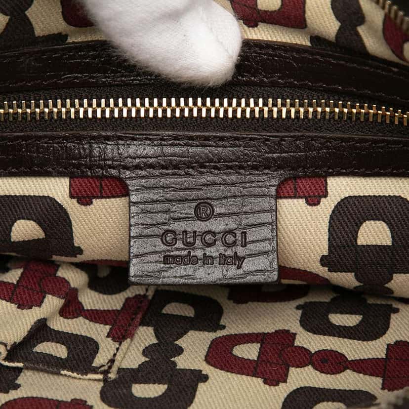 Gucci GG Canvas Jolicoeur Crossbody Brown Canvas Good condition - Box View