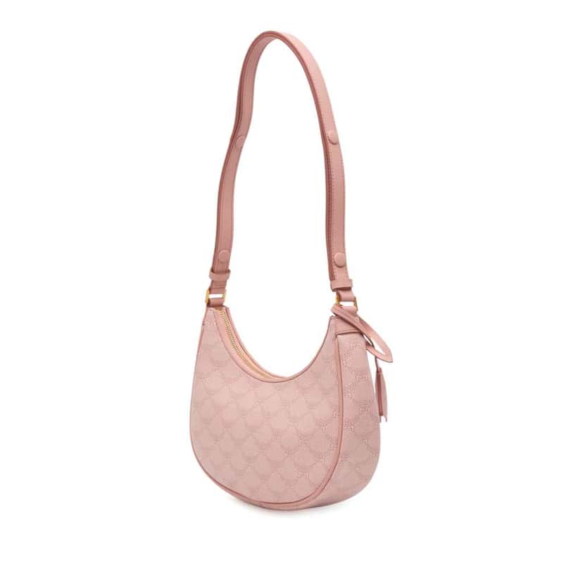 Mcm Small Lauretos Coated Canvas Himmel Ascending Moon Hobo Pink Canvas Good condition - Back View