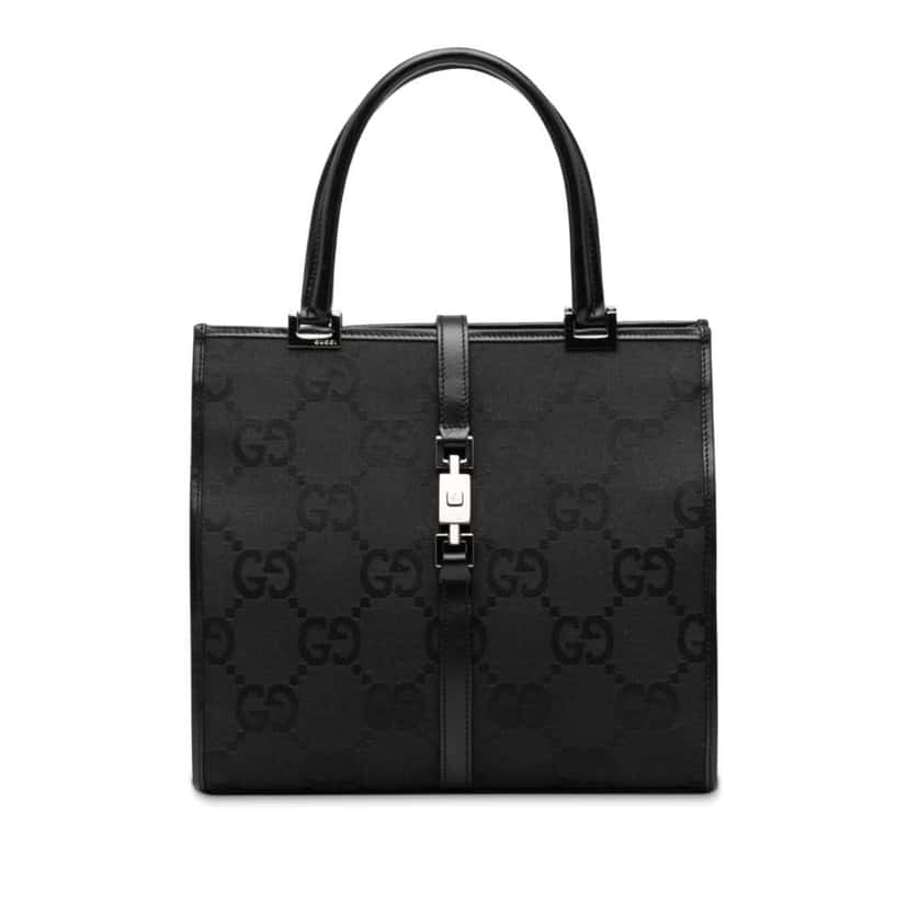Gucci GG Canvas Jackie  Handbag Black Canvas Good condition - Front View