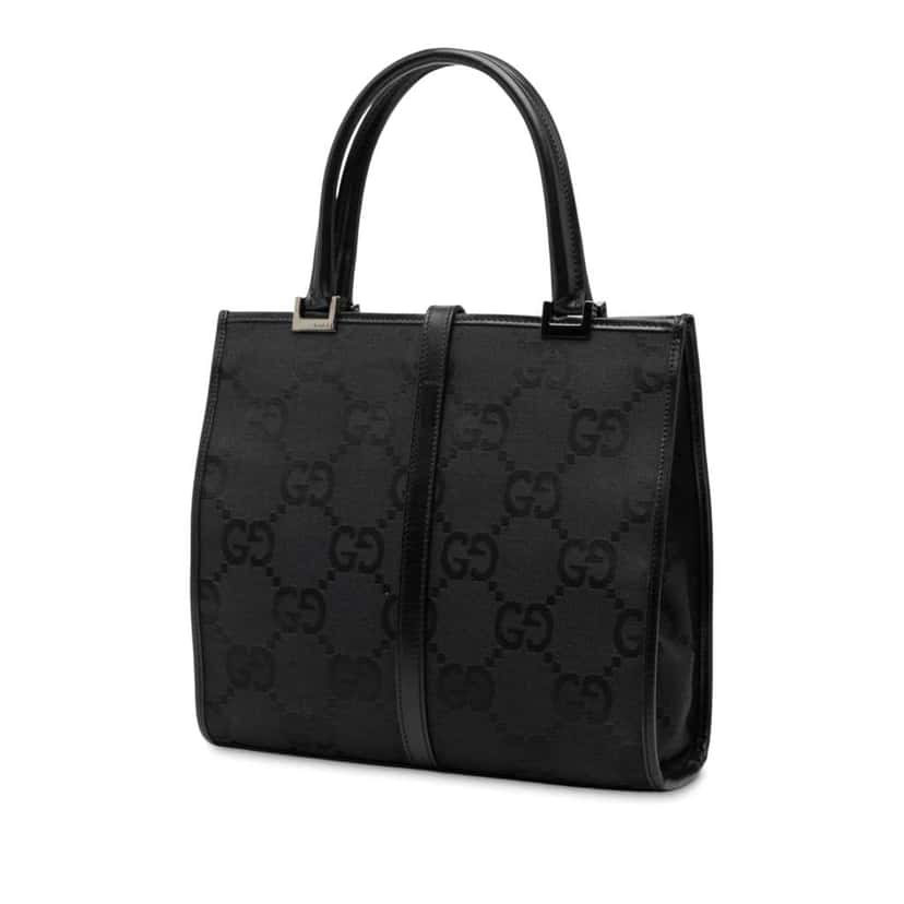 Gucci GG Canvas Jackie  Handbag Black Canvas Good condition - Back View