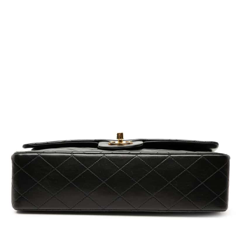 Chanel Medium Classic Lambskin Double Flap Black Leather Good condition - Inside View
