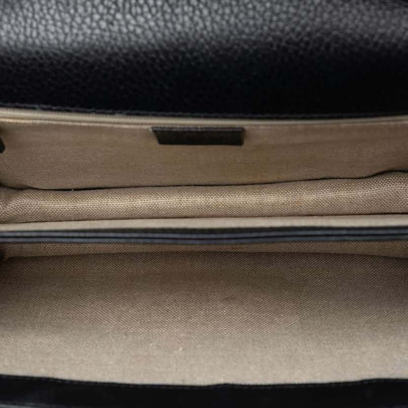 Gucci Medium Dollar Calfskin Interlocking G Crossbody Black Leather Good condition - Model View