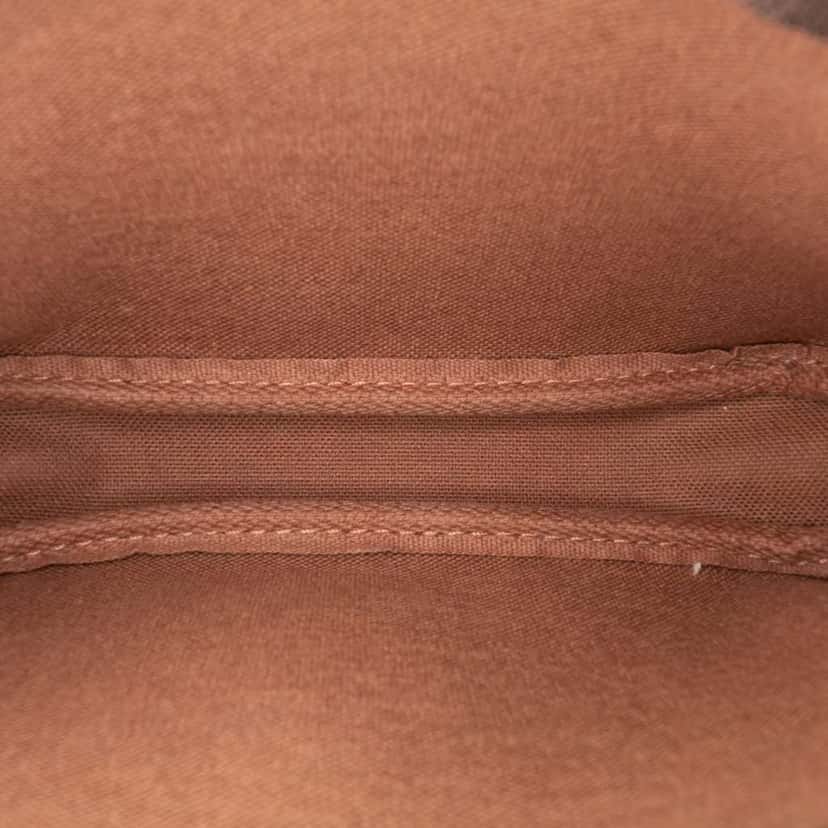 Louis Vuitton Damier Ebene Illustre Mini Pochette Accessories Brown Good condition - Model View