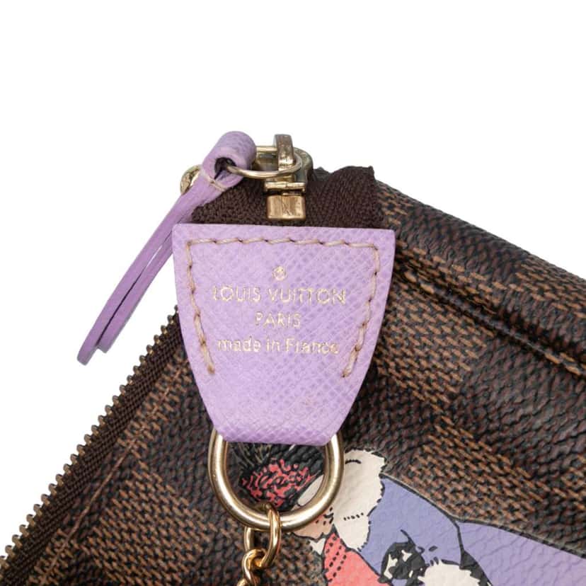 Louis Vuitton Damier Ebene Illustre Mini Pochette Accessories Brown Good condition - Box View