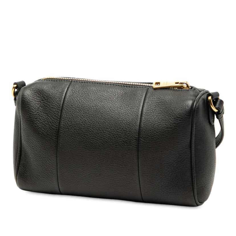 Prada Mini Vitello Phenix Crossbody Black Leather Good condition - Back View