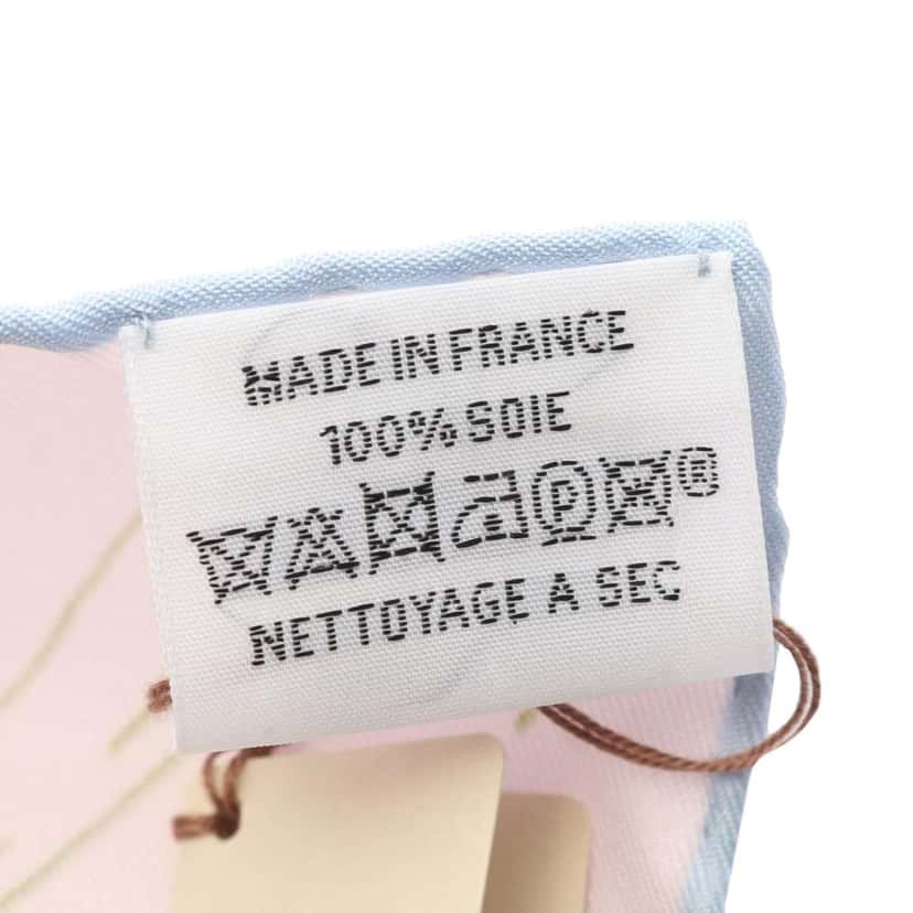 Hermès Please Hold The Line Silk Scarf Pink Silk Very good condition - Back View