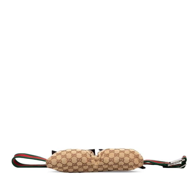 Gucci GG Canvas Web Double Pocket Belt Bag Brown Canvas Good condition - Inside View