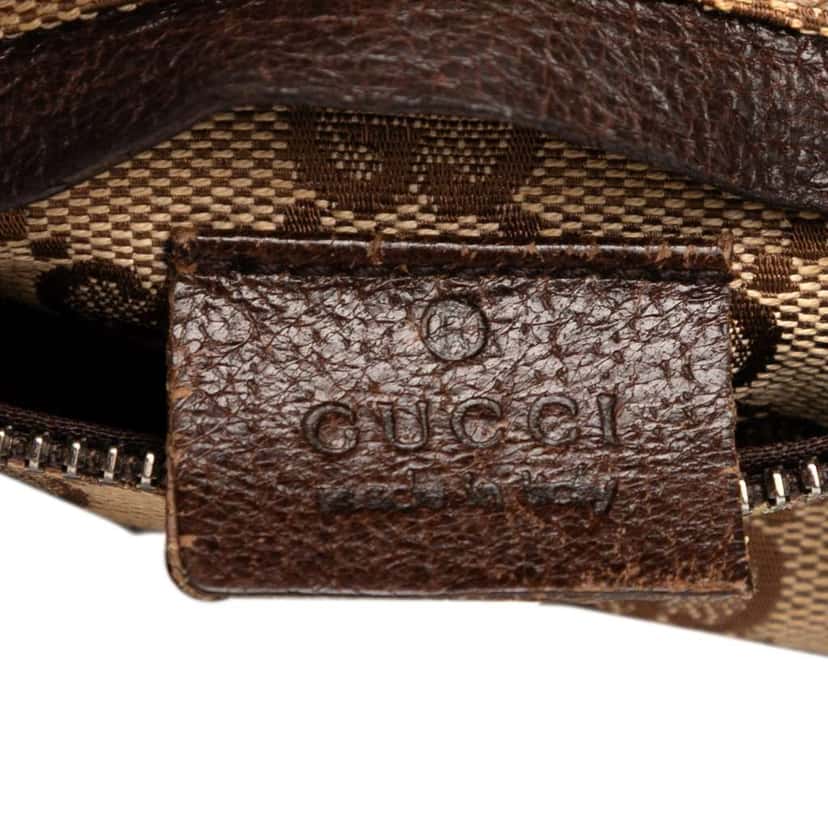 Gucci GG Canvas Web Double Pocket Belt Bag Brown Canvas Good condition - Box View
