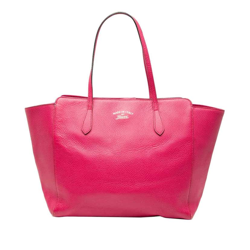 Gucci Medium Leather Swing Tote Pink Leather Good condition - Front View