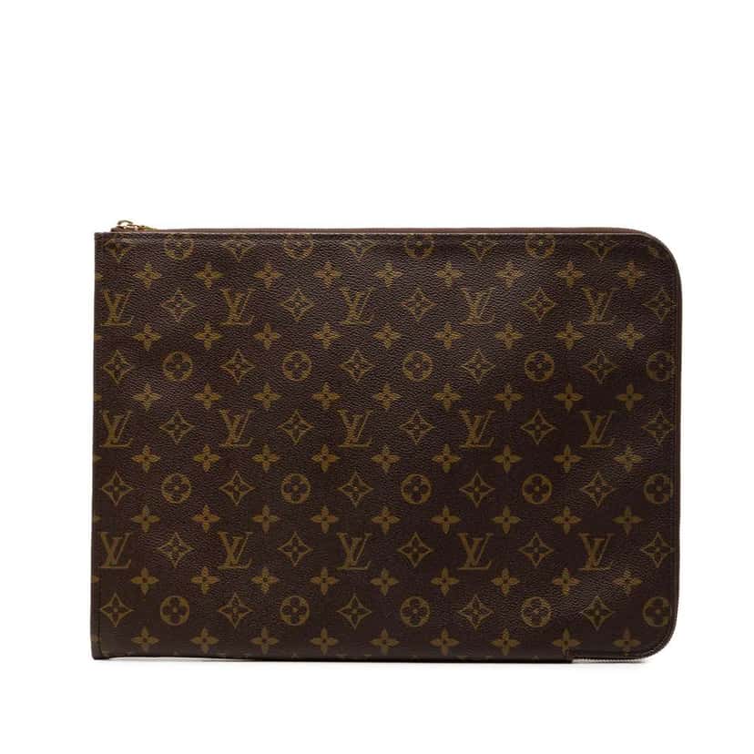 Louis Vuitton Monogram Poche Documents Portfolio Brown Good condition - Front View