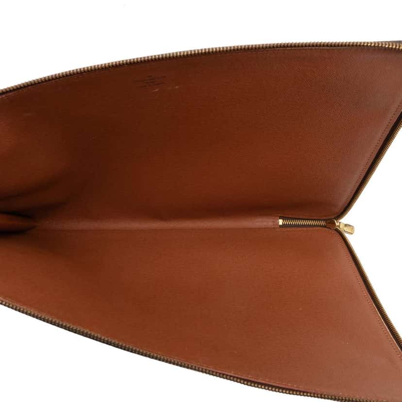 Louis Vuitton Monogram Poche Documents Portfolio Brown Good condition - Model View