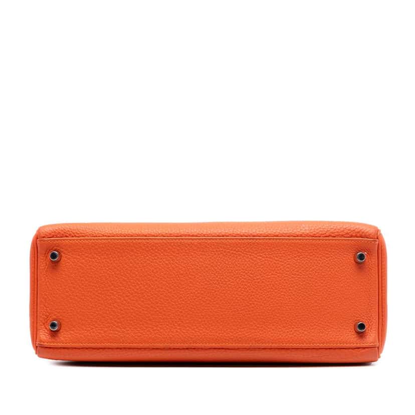 Hermès Togo Kelly II Retourne 32 Orange Leather Good condition - Inside View