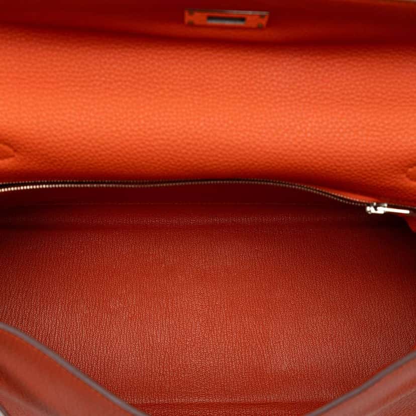 Hermès Togo Kelly II Retourne 32 Orange Leather Good condition - Model View
