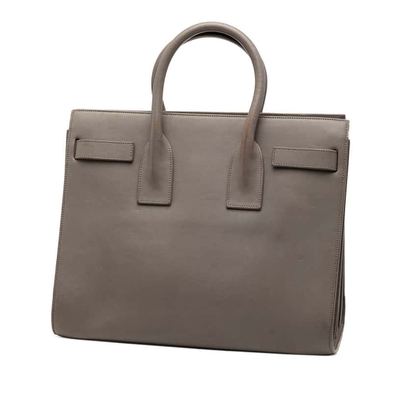 Saint Laurent Small Leather Sac De Jour Satchel Brown Leather Good condition - Back View