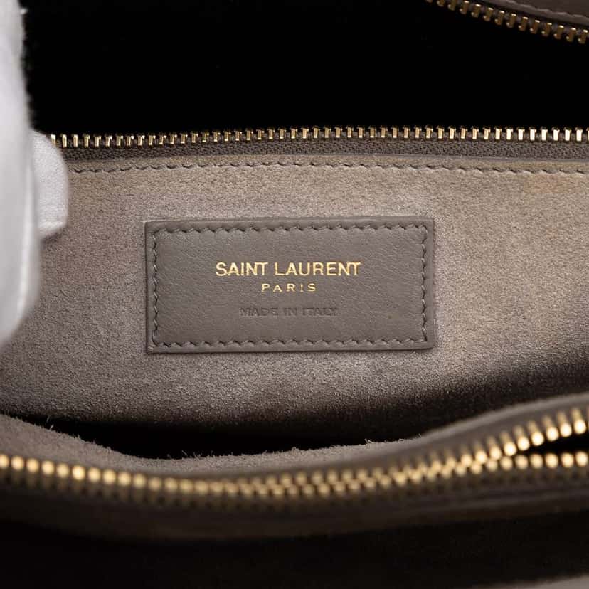 Saint Laurent Small Leather Sac De Jour Satchel Brown Leather Good condition - Box View
