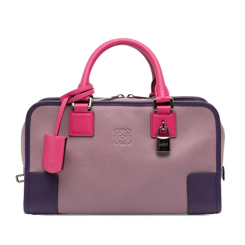 Loewe Tricolor Goatskin Amazona 28 Purple Leather Good condition - Front View