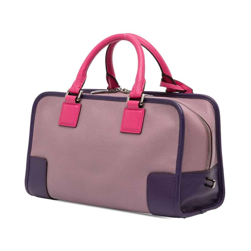 Loewe Tricolor Goatskin Amazona 28 Purple Leather Good condition - Back View