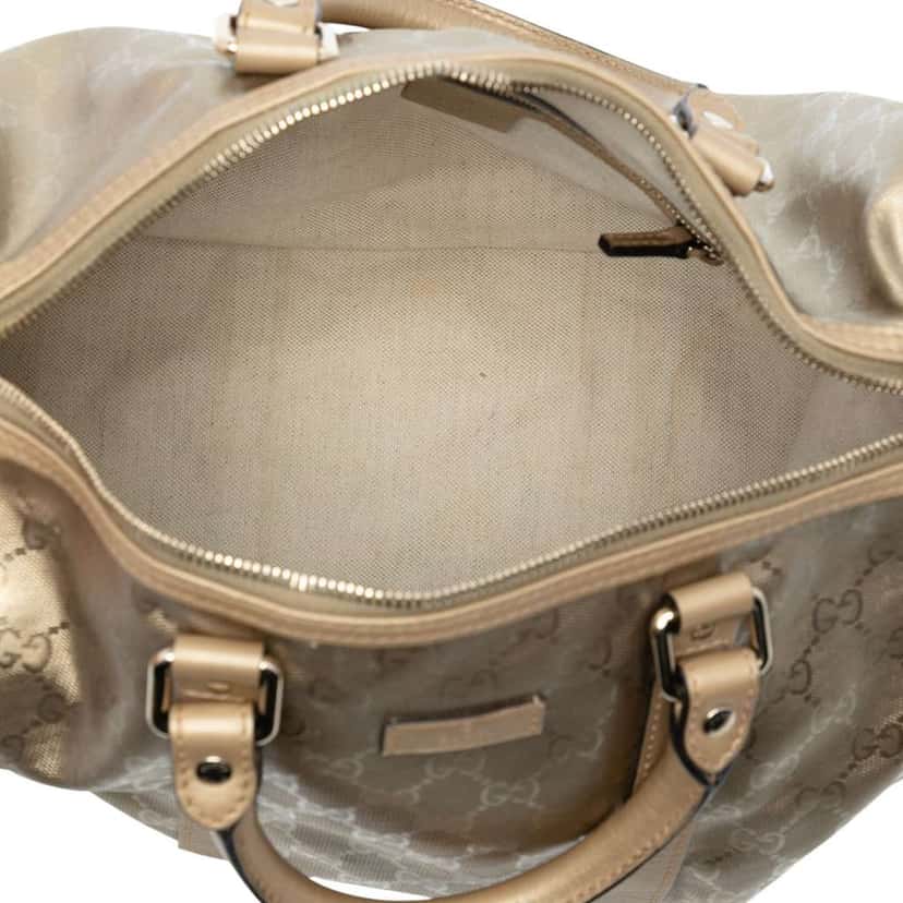 Gucci Medium GG Imprime Joy Boston Bag Gold Canvas Good condition - Model View