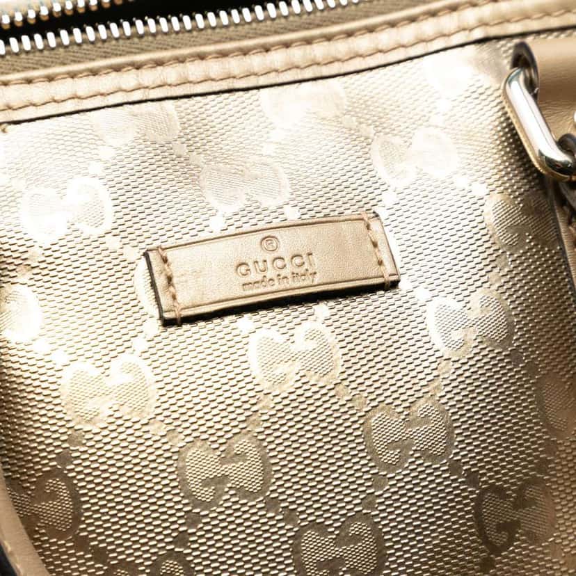 Gucci Medium GG Imprime Joy Boston Bag Gold Canvas Good condition - Box View