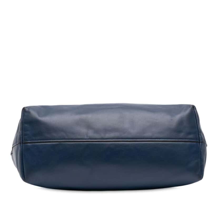 Prada Soft Calf Open Convertible Tote Blue Leather Good condition - Inside View