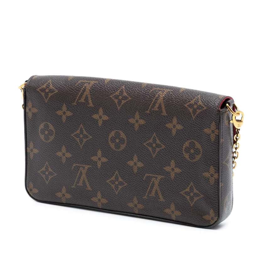 Louis Vuitton Monogram Pochette Felicie Brown Good condition - Back View