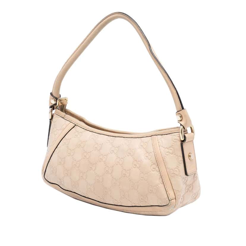 Gucci Guccissima Abbey D Ring Pochette Brown Leather Good condition - Back View