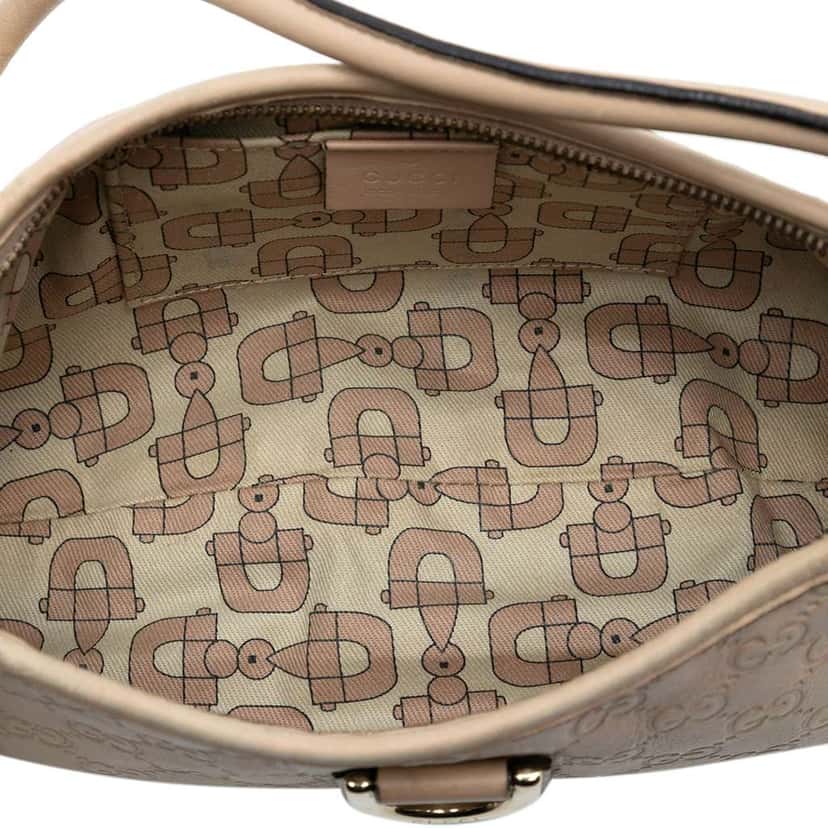 Gucci Guccissima Abbey D Ring Pochette Brown Leather Good condition - Model View