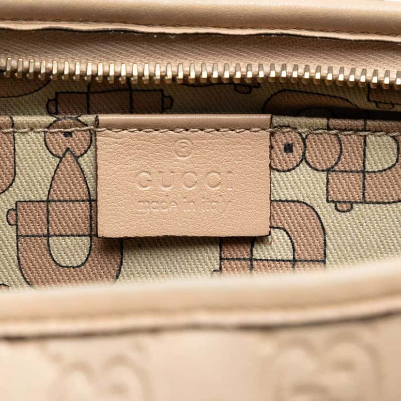 Gucci Guccissima Abbey D Ring Pochette Brown Leather Good condition - Box View