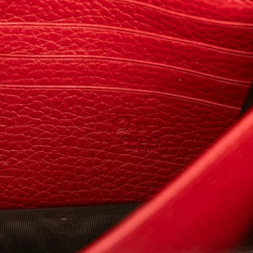 Gucci Leather Interlocking G Dollar Wallet on Chain Red Leather Very good condition - Box View