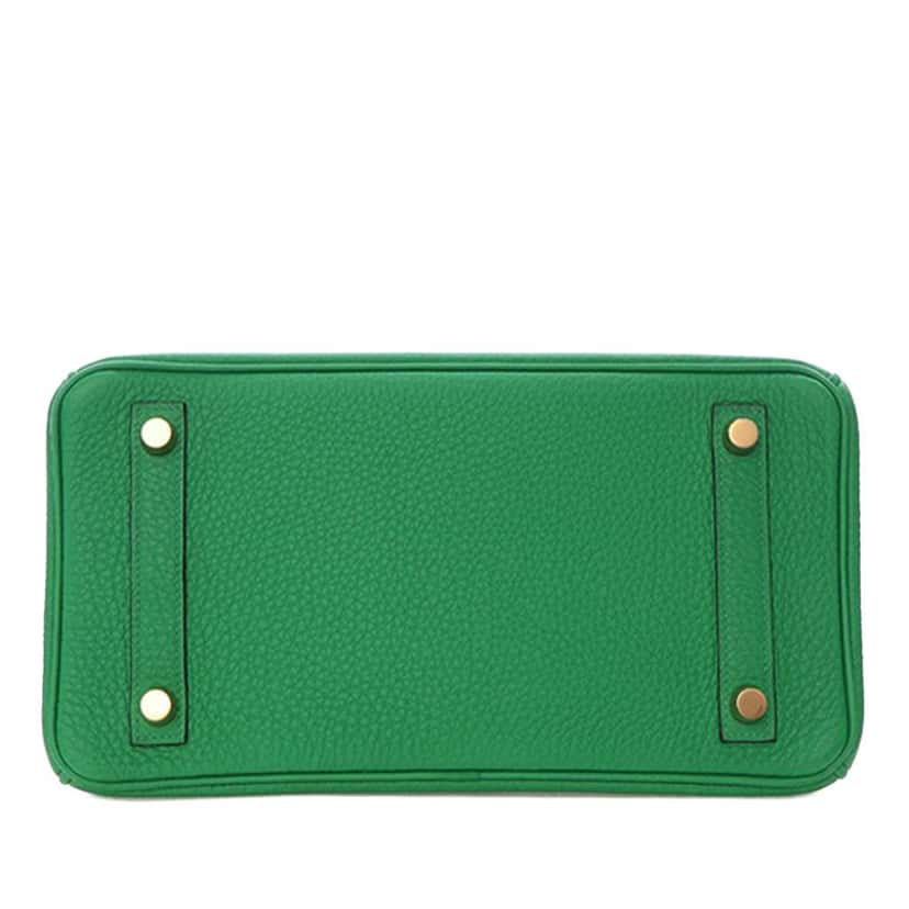 Hermès Togo Birkin Retourne 25 Green Leather Good condition - Box View