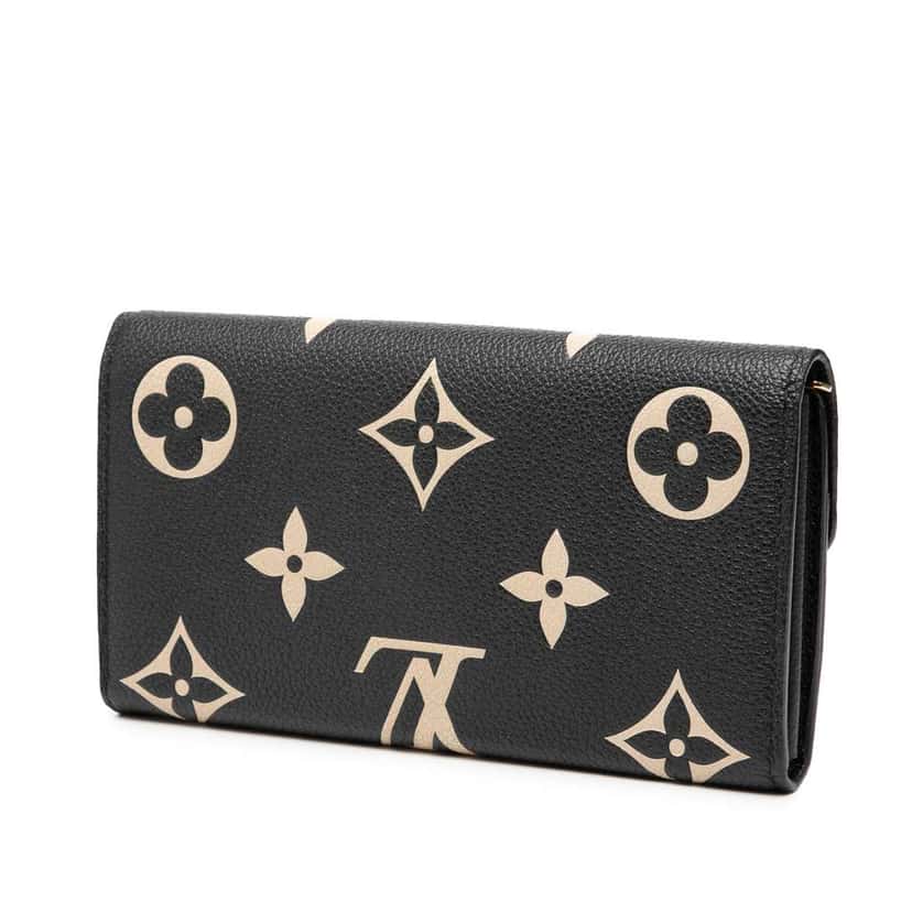 Louis Vuitton Bicolor Monogram Empreinte Sarah Wallet Black Leather Good condition - Back View