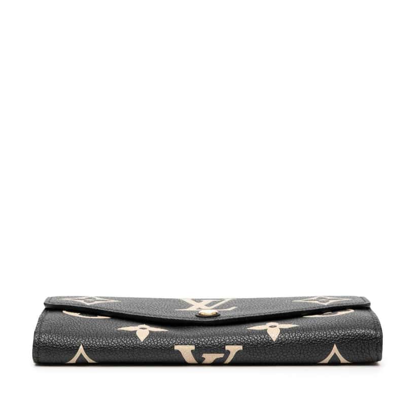 Louis Vuitton Bicolor Monogram Empreinte Sarah Wallet Black Leather Good condition - Inside View