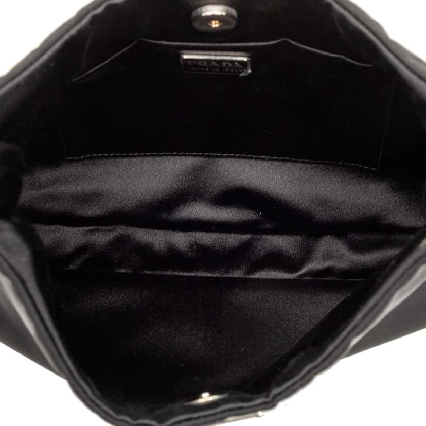 Prada Tessuto Cleo Shoulder Bag Black Good condition - Model View