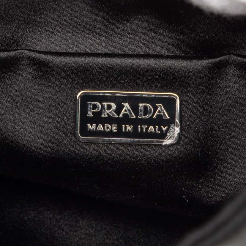 Prada Tessuto Cleo Shoulder Bag Black Good condition - Box View