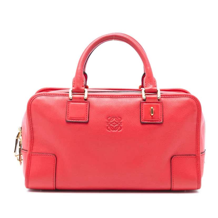 Loewe Limited Edition Goatskin Amazona 28 Red Leather Good condition - Front View
