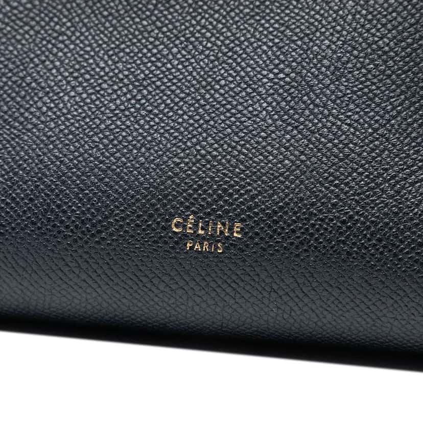 Celine Mini Grained Calfskin Belt Bag Black Leather Good condition - Box View