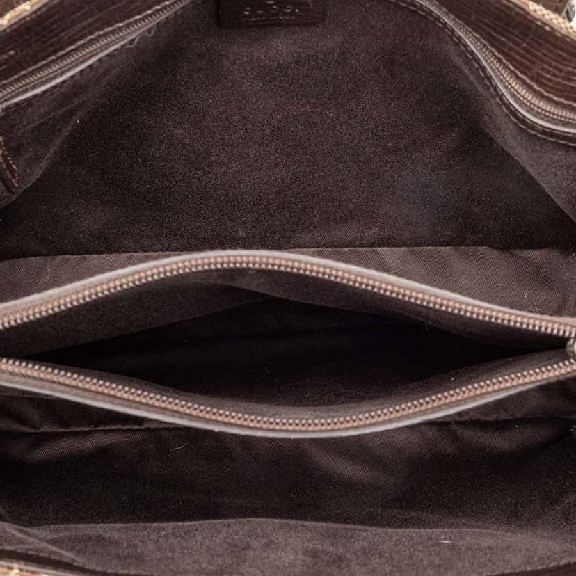 Gucci GG Canvas Bamboo Tote Brown Canvas Good condition - Model View