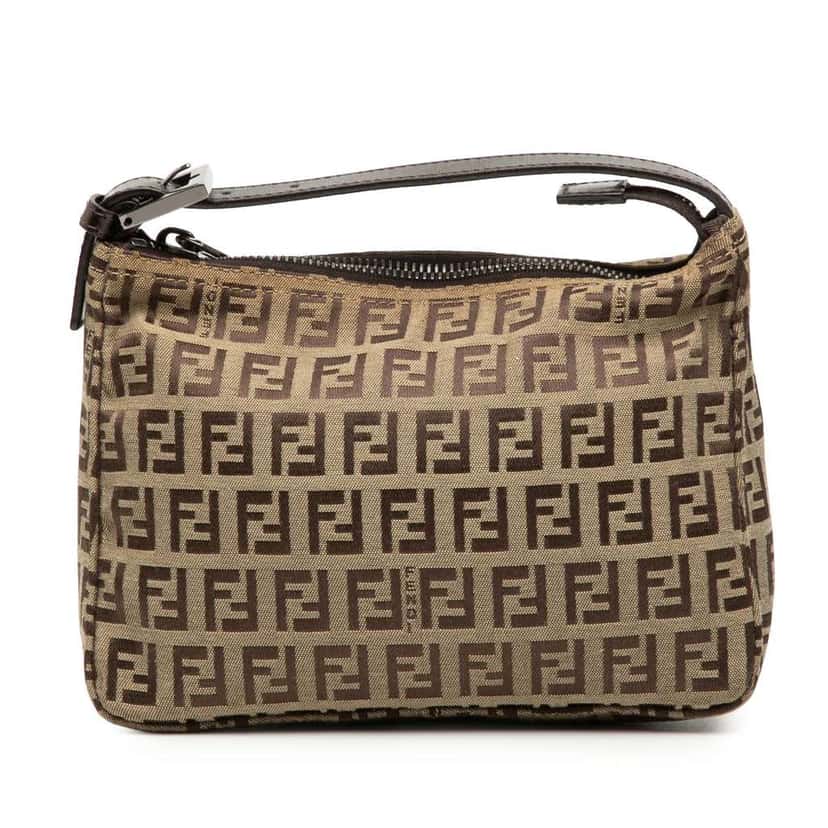 Fendi Zucchino Canvas Handbag Brown Canvas Good condition - Front View