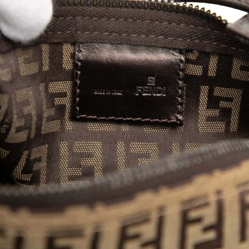 Fendi Zucchino Canvas Handbag Brown Canvas Good condition - Box View